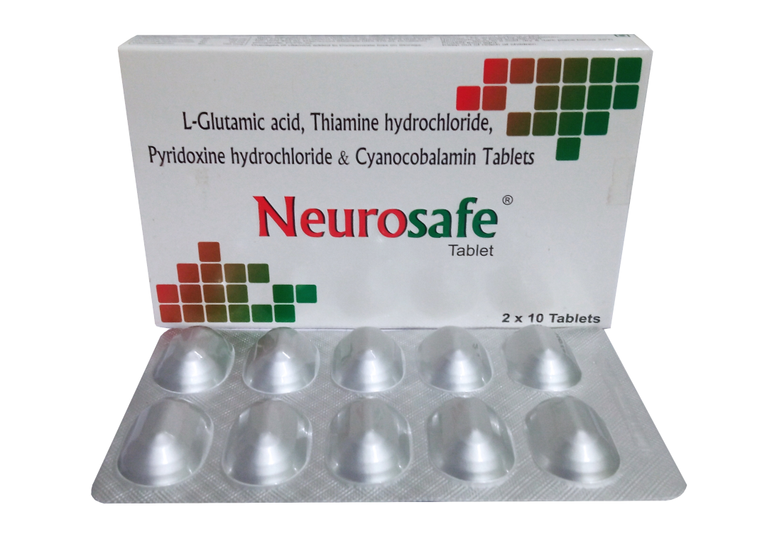 A back image of Neurosafe tablets